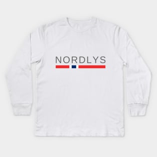 Nordlys Northern Lights Norway Kids Long Sleeve T-Shirt